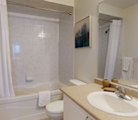 Master Bathroom Soaker Tub Fully Furnished Apartment Suite Richmond Hill