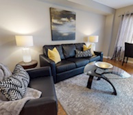 Living Room Free WiFi Fully Furnished Apartment Suite Burlington