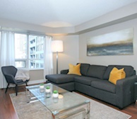 Living Room Free WiFi Fully Furnished Apartment Suite Toronto