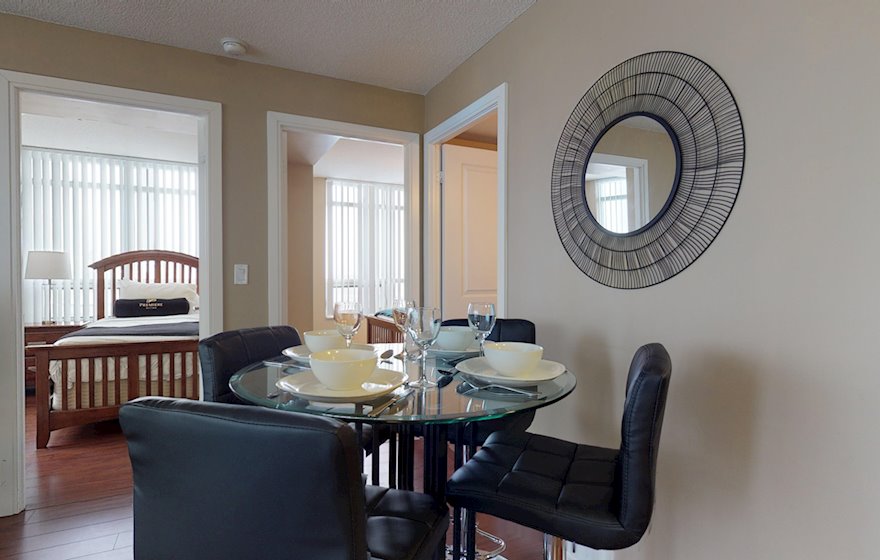 Dining Room Fully Furnished Apartment Suite Mississauga