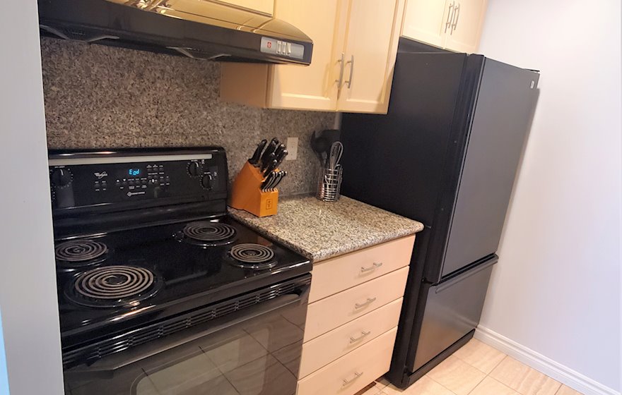 Kitchen Fully Equipped Five Appliances Downtown Toronto