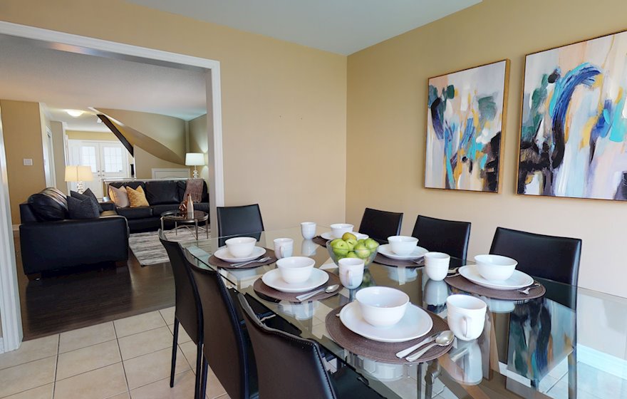 Dining Room Fully Furnished Apartment Suite Brampton