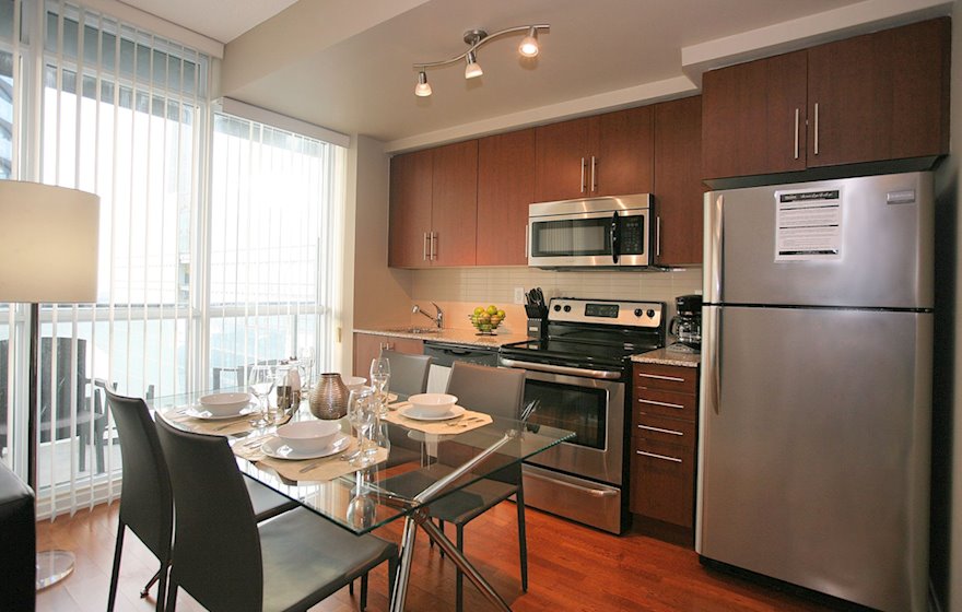 Kitchen Fully Equipped Five Appliances Stainless Steel Toronto