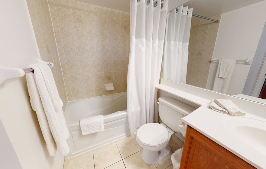 Second Bathroom 3 Piece Fully Furnished Apartment Suite North York