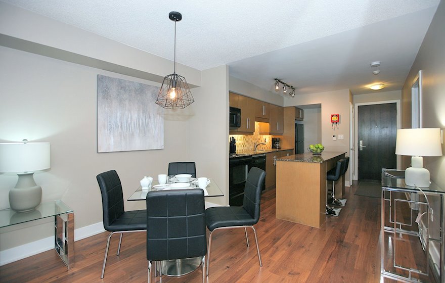 Dining Room Fully Furnished Apartment Suite Toronto