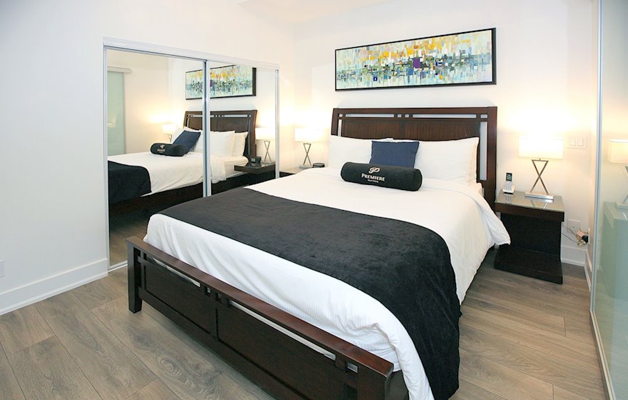 Master Bedroom Queen Mattress Fully Furnished Apartment Suite Markham