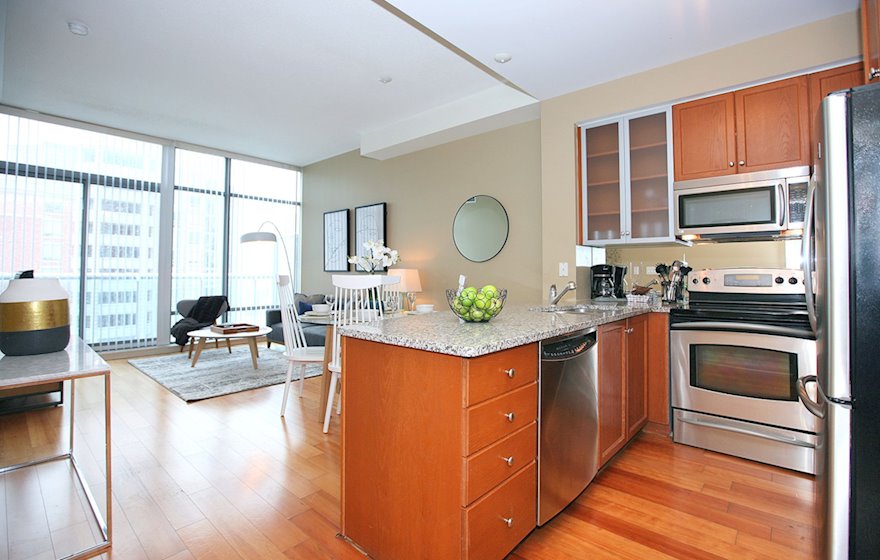 Kitchen Fully Equipped Five Appliances Stainless Steel Toronto