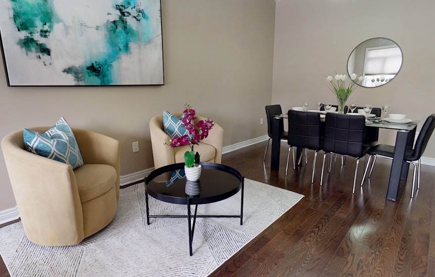 Dining Room Fully Furnished Apartment Suite Brampton