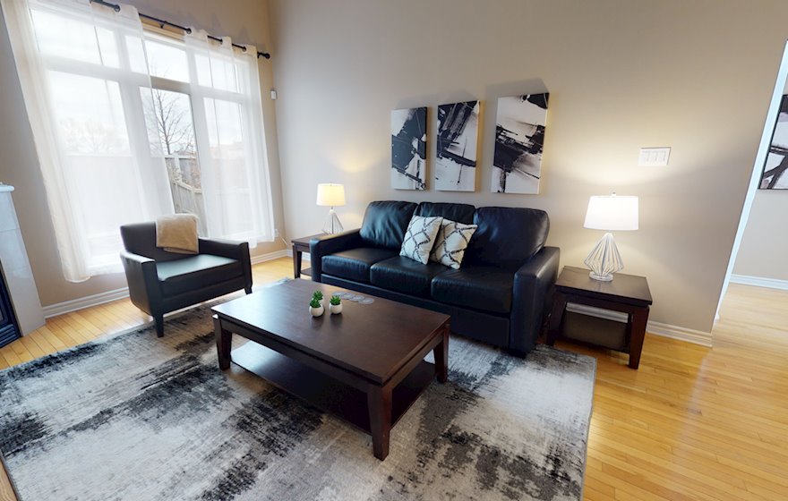 Living Room Free WiFi Fully Furnished Apartment Suite Kanata